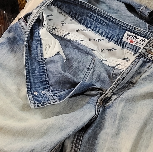 EUC VINTAGE RARE Motor Oil Denim Jeans - Picture 2 of 7